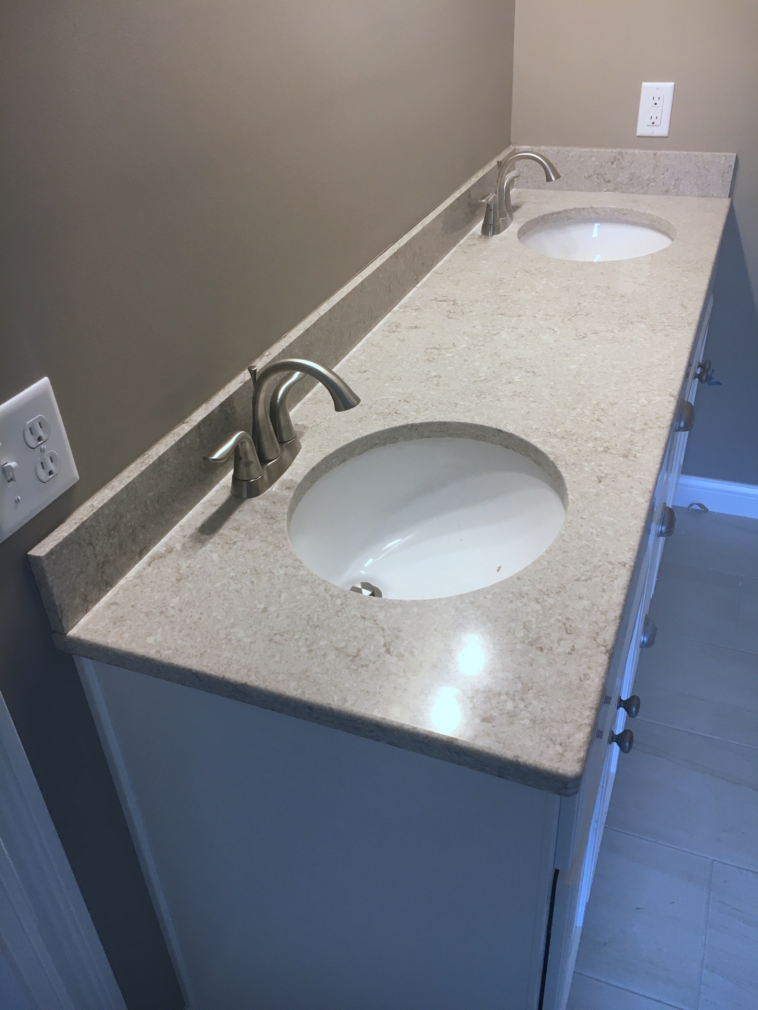 Quartz Vanity Installation Nau Construction, Inc